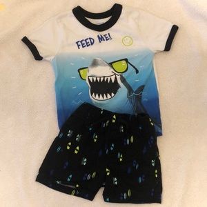 Toddler boys short & shirt matching set